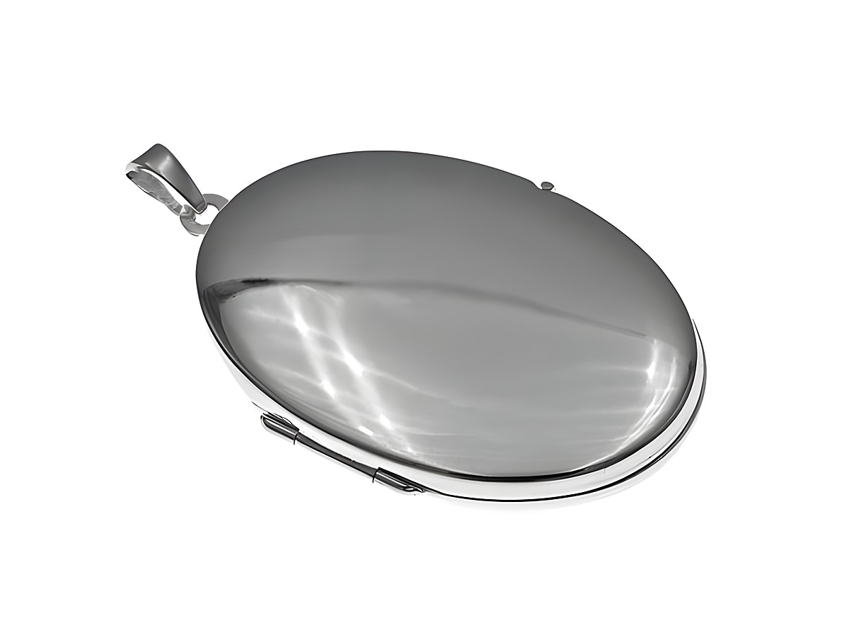 Silber Medaillon oval außergewöhnlich schön, Hersteller Juwelier Harnisch, verleiht Eleganz und Stil, ideal für persönliche Erinnerungen oder als besonderes Geschenk.