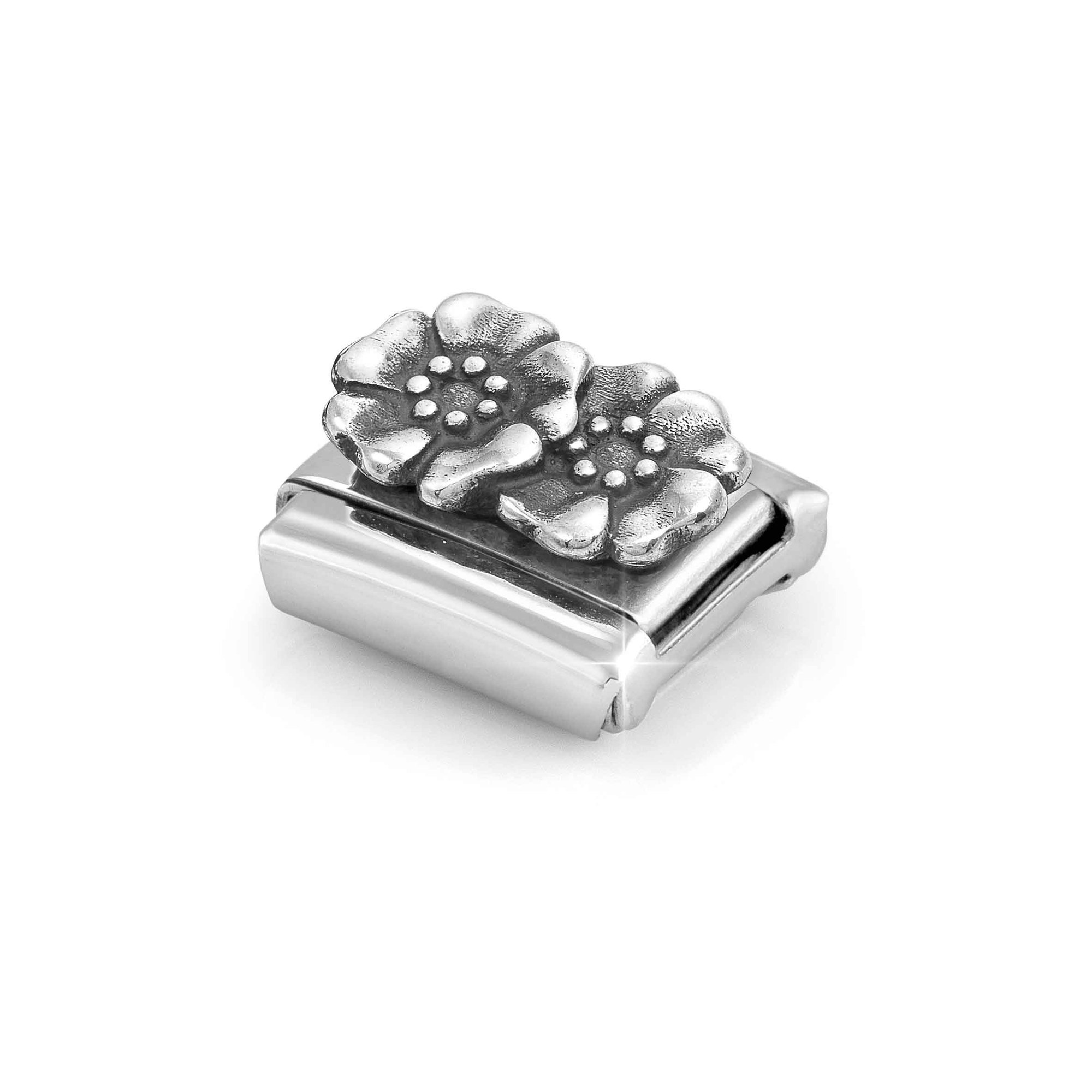 Nomination Composable Classic Charm Doppelblume - Edelstahl, Sterling Silber – Ansicht 4