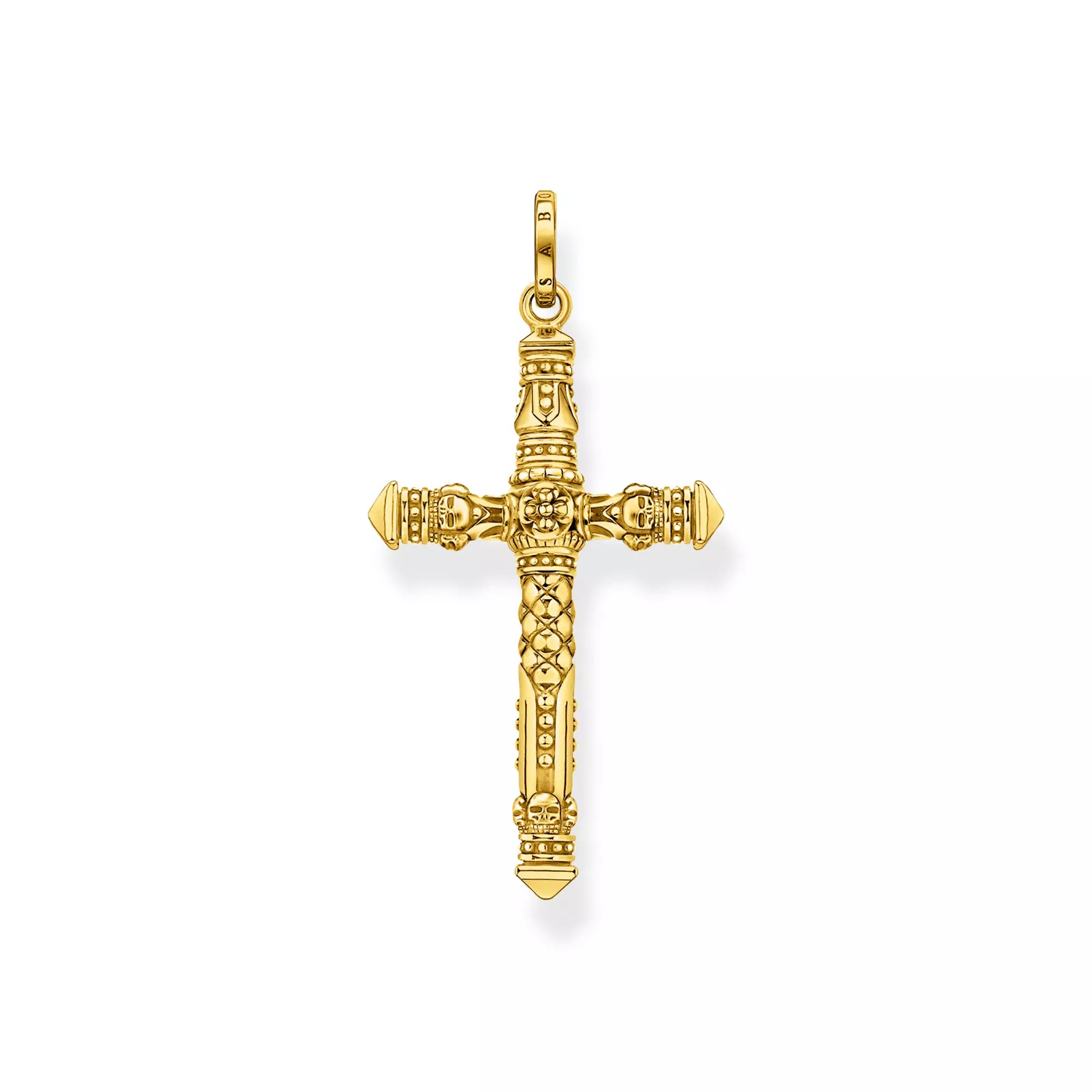 Thomas Sabo Anhänger - Sterling Silber verg. Gelbgold - Kreuz