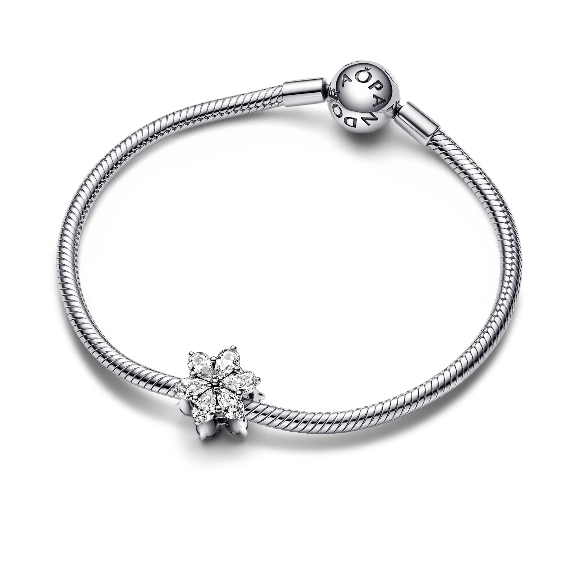 Pandora Funkelndes Herbarium Cluster Charm - Sterling Silber Ansicht 3 – Ansicht 3