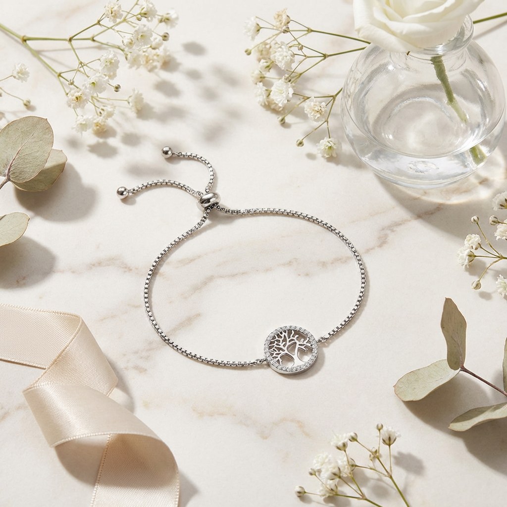 Engelsrufer LEBENSBAUM Armband mit Zirkonia - Silber rhodiniert 24 cm – Ansicht 5