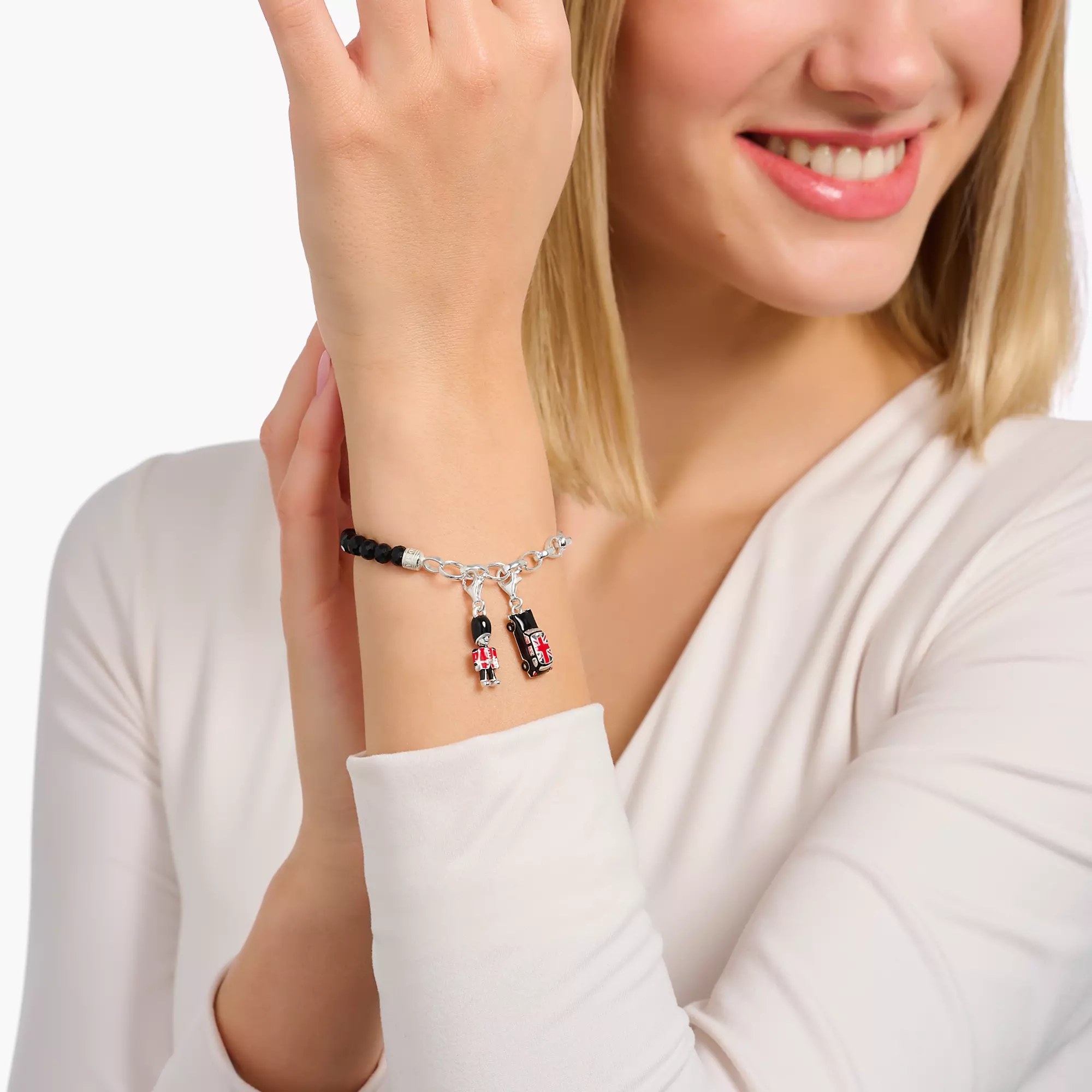 Thomas Sabo Charm-Anhänger - LONDON Königliche Wache - Silber & Emaille - mehrfarbig – Ansicht 3