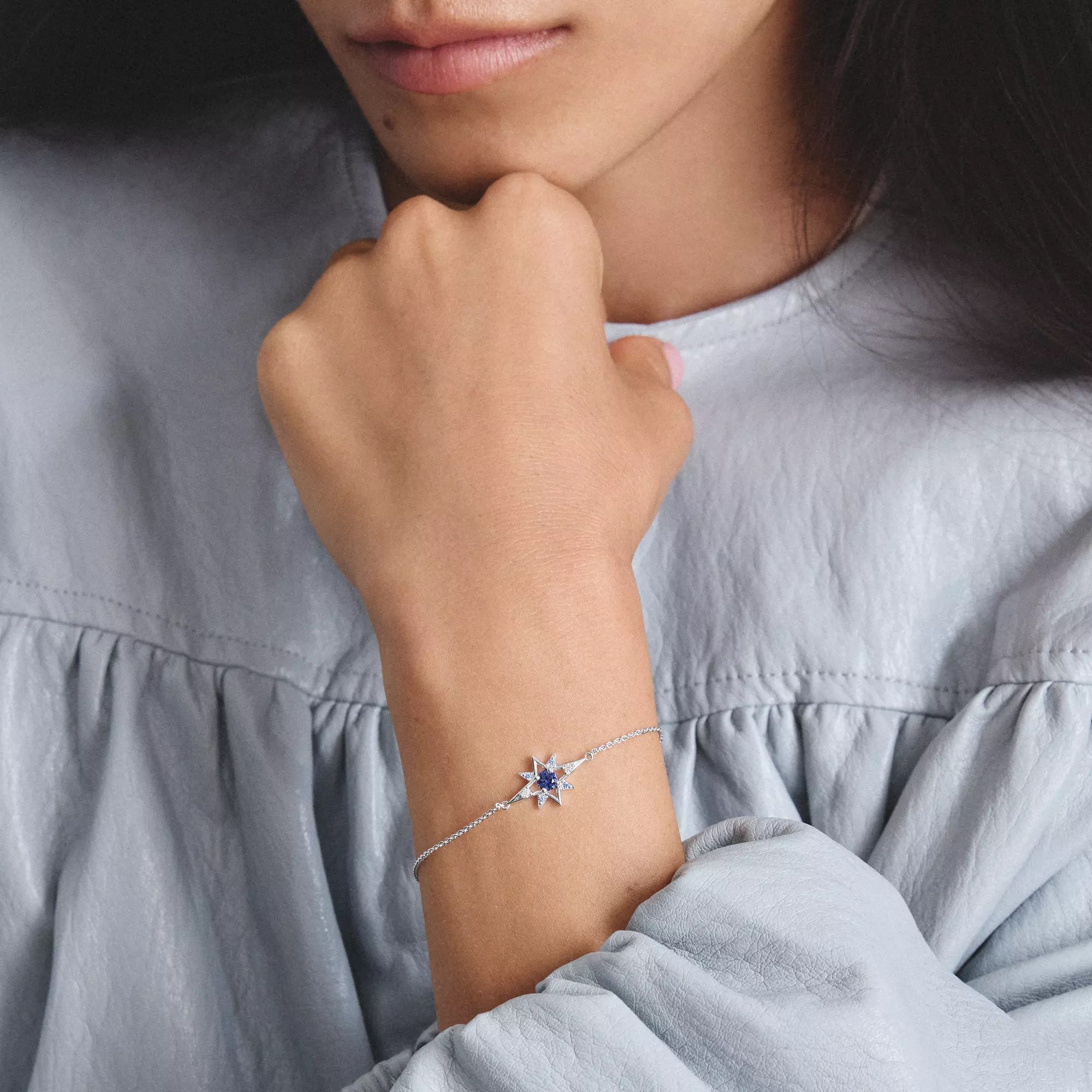 Thomas Sabo Midnight Sky - Armband Stern - 925 Sterling Silber - Zirkonia - Nanokristall blau - 19 cm – Ansicht 3