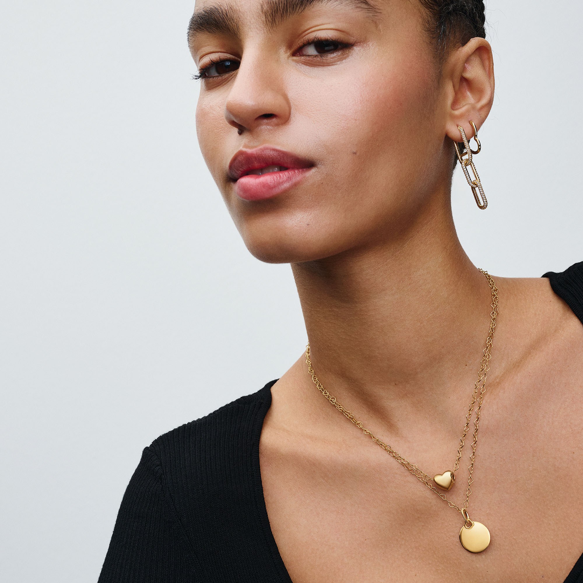 Pandora Verbundene Herzen Collier-Halskette - Gelbgold verg. - 45 cm – Ansicht 5