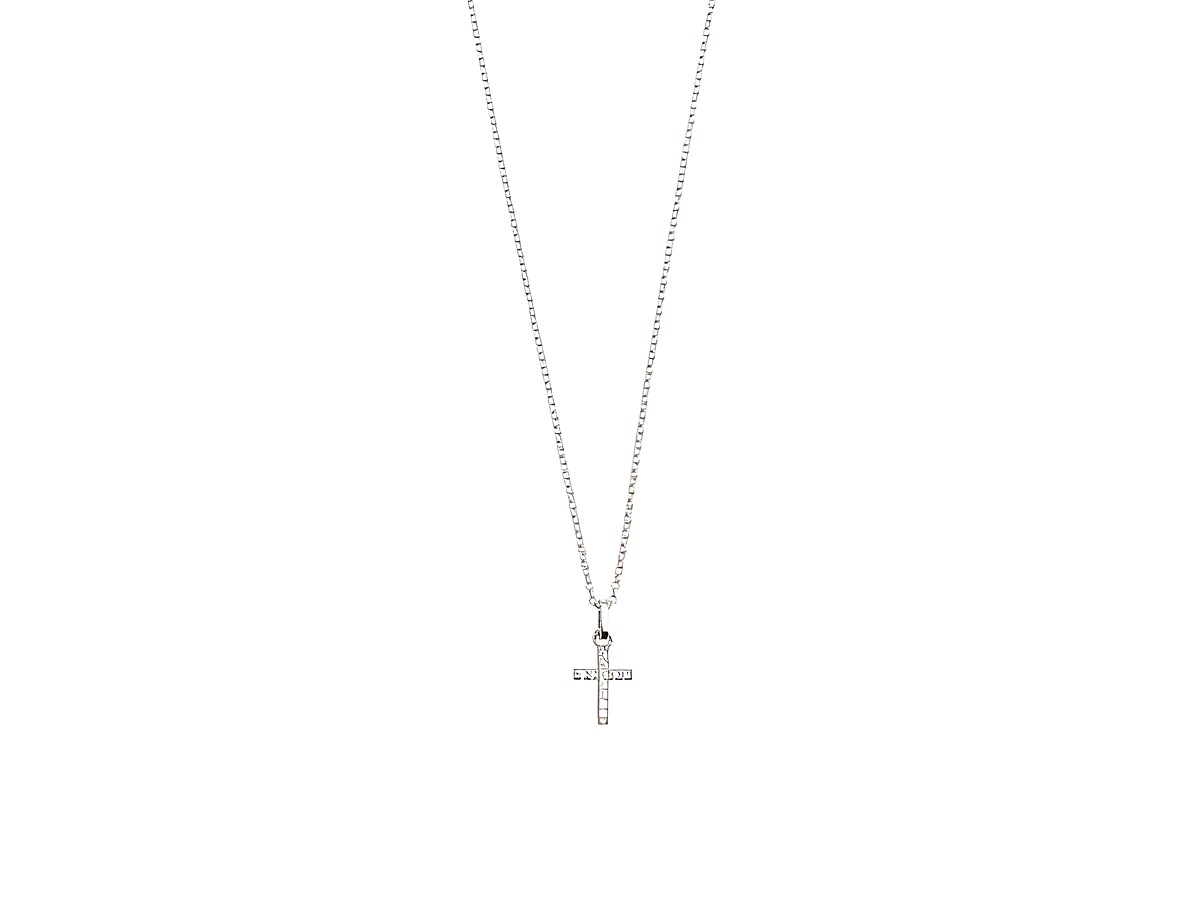 Xenox Sterling Silber Kette XS3521K in 40-45 cm mit Ankerkette und Kreuzanhänger, edles Design, ideal für jeden Anlass und Stil.