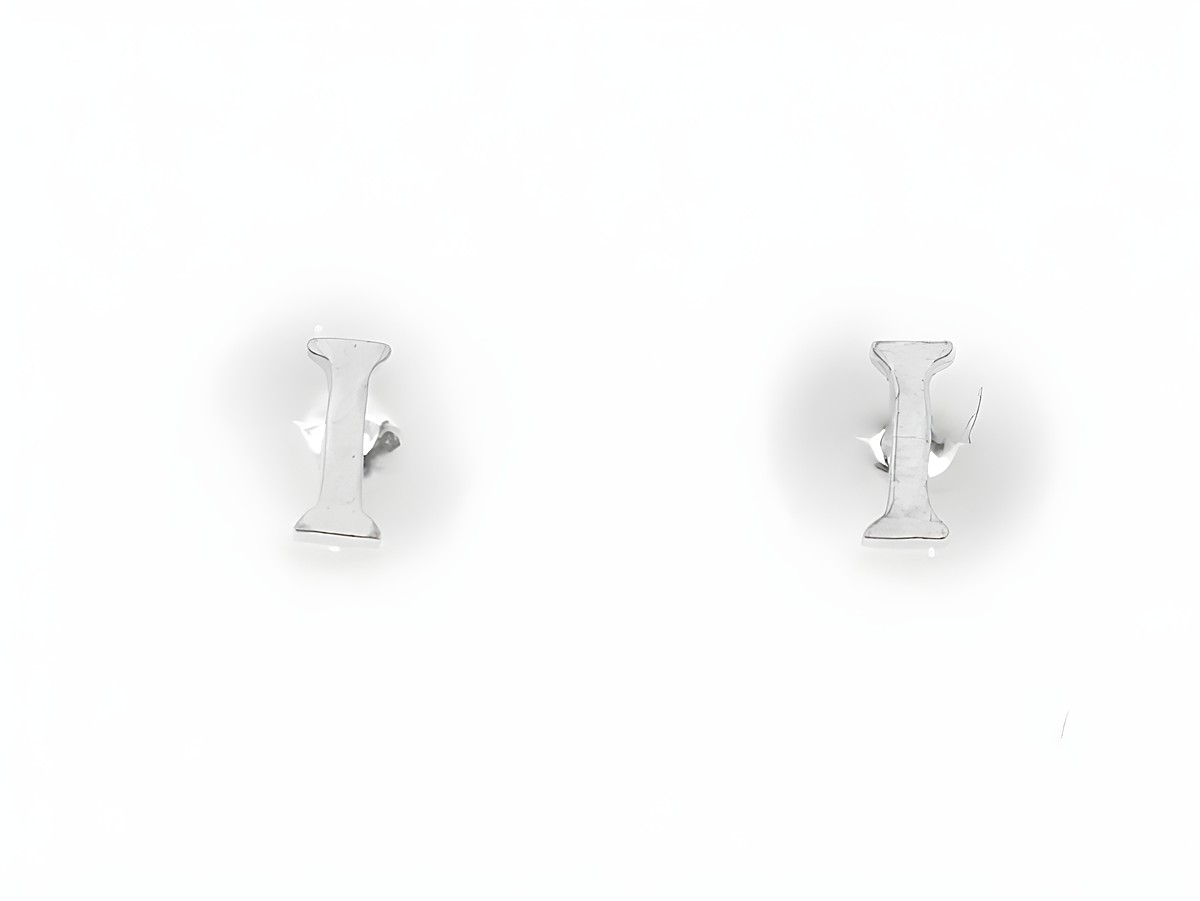 Ohrringe Ohrstecker Buchstabe I aus Silber 925 mit Initialien von Juwelier Harnisch, stilvolles Design, perfekt für persönlichen Schmuck.