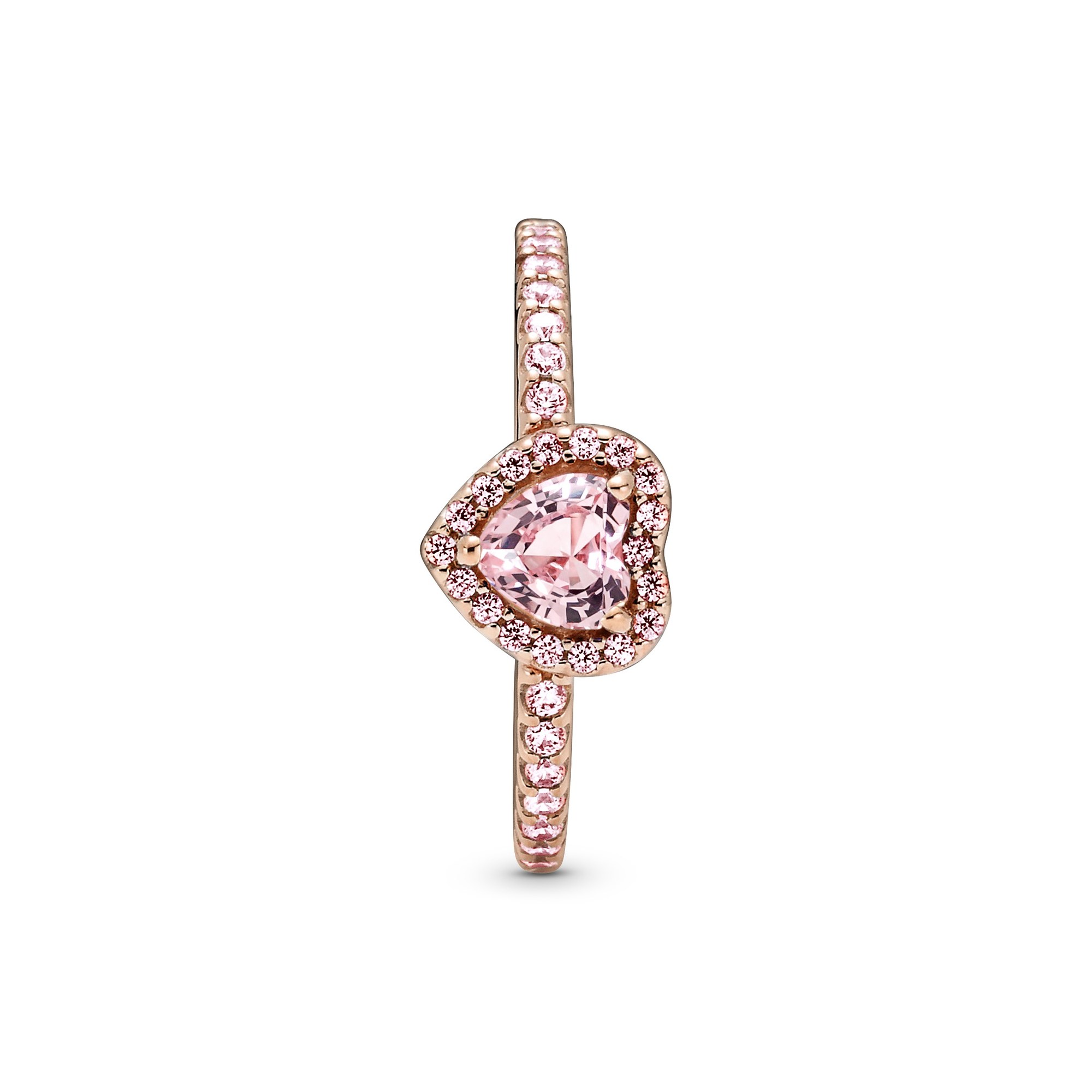 Pandora Ring - Funkelnder mit Herz - Roségold Vergoldung - Kristall - Pink Ansicht 3 – Ansicht 3