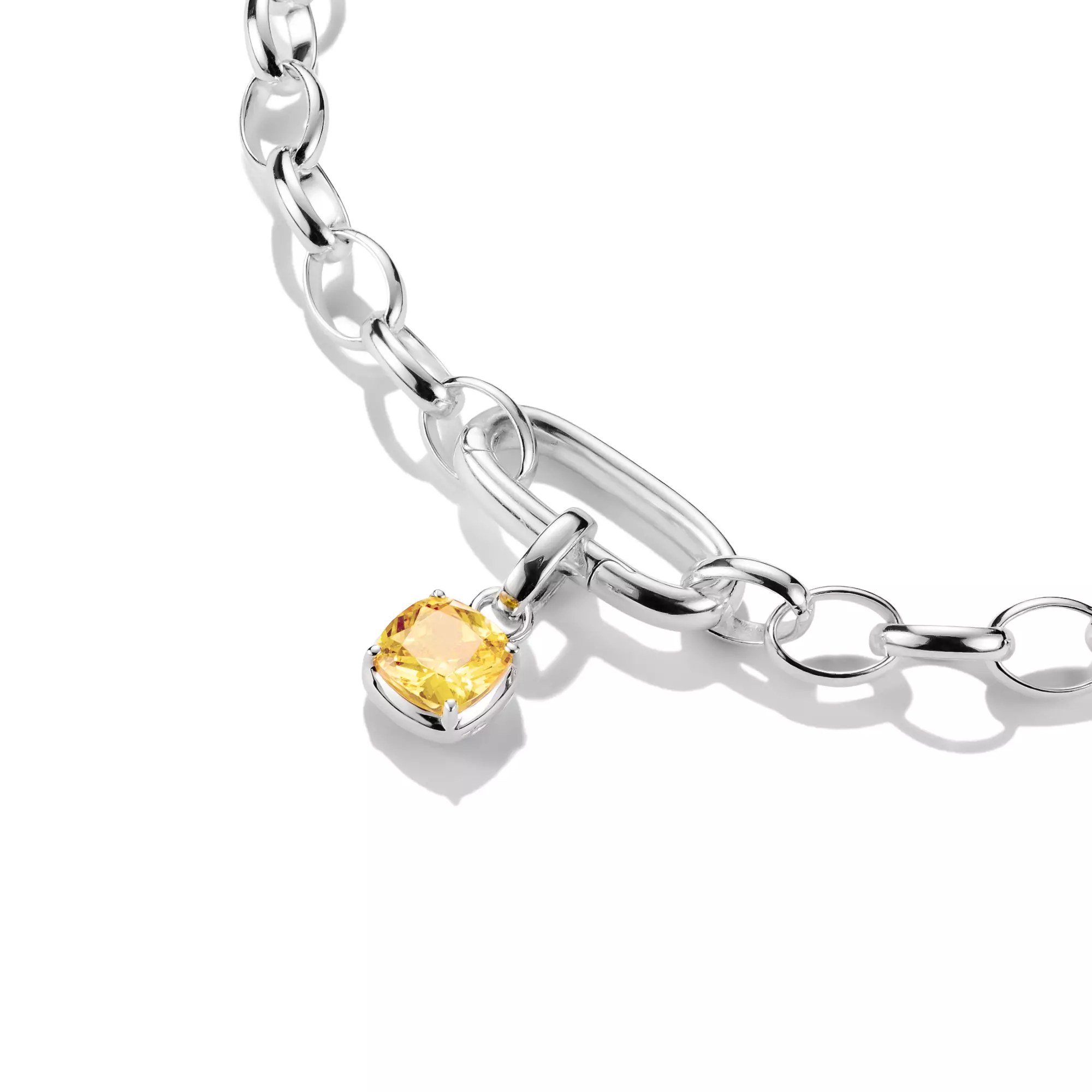 Thomas Sabo Connect - Birthstones Charm - November - Sterling Silber & Zirkonia - Gelb - Charm mit Öse – Ansicht 2