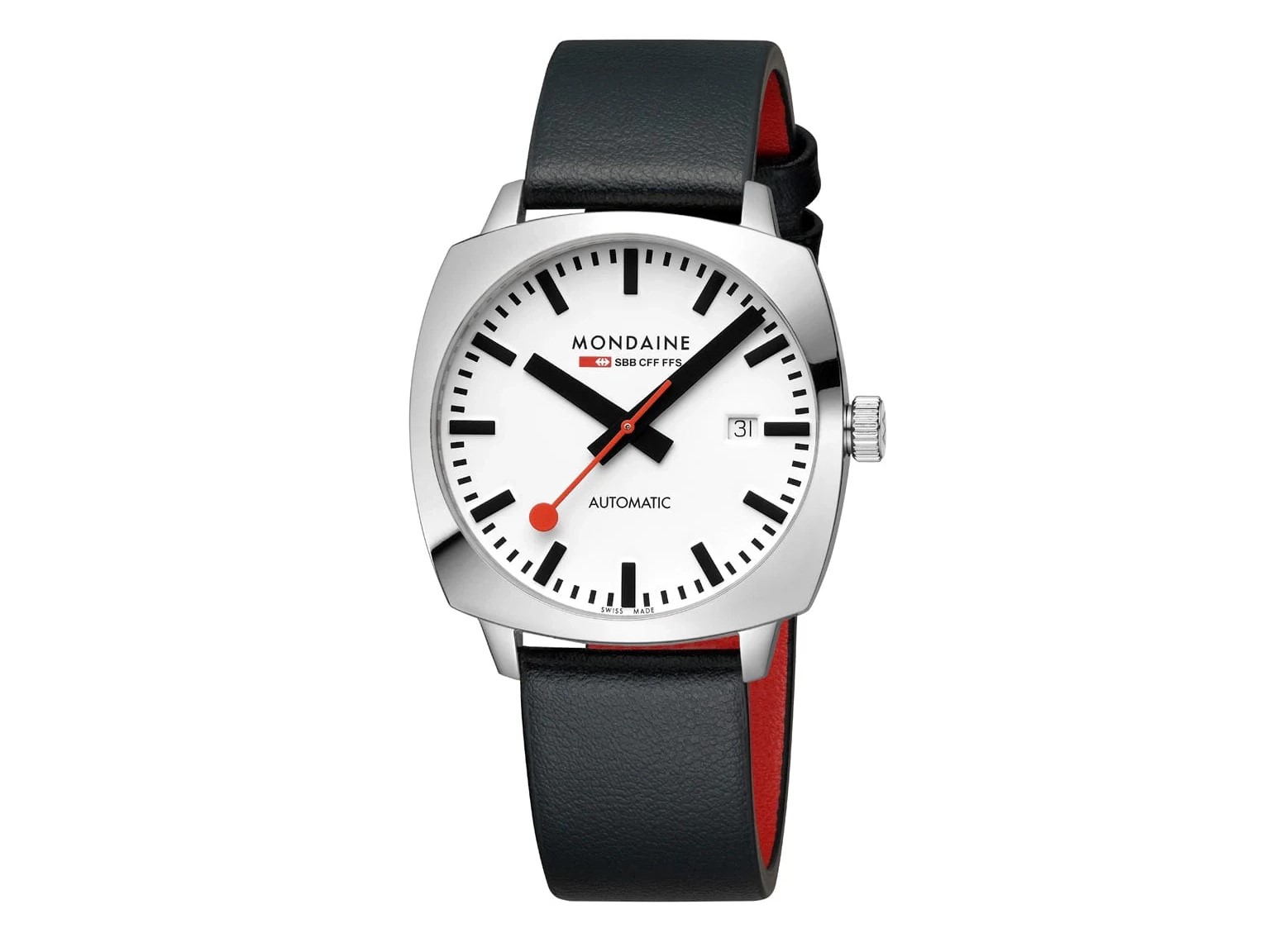 Mondaine Uhr MSL.3961B.LBV - Cushion Backlight - 39 mm