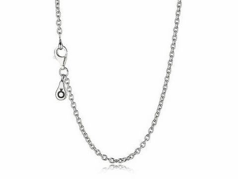 79216182-0 Silberkette von Pandora in 75 cm Länge, Modellnummer 590200-75, besteht aus hochwertigem Silber, feines Gliederdesign mit praktischem Karabinerverschluss.