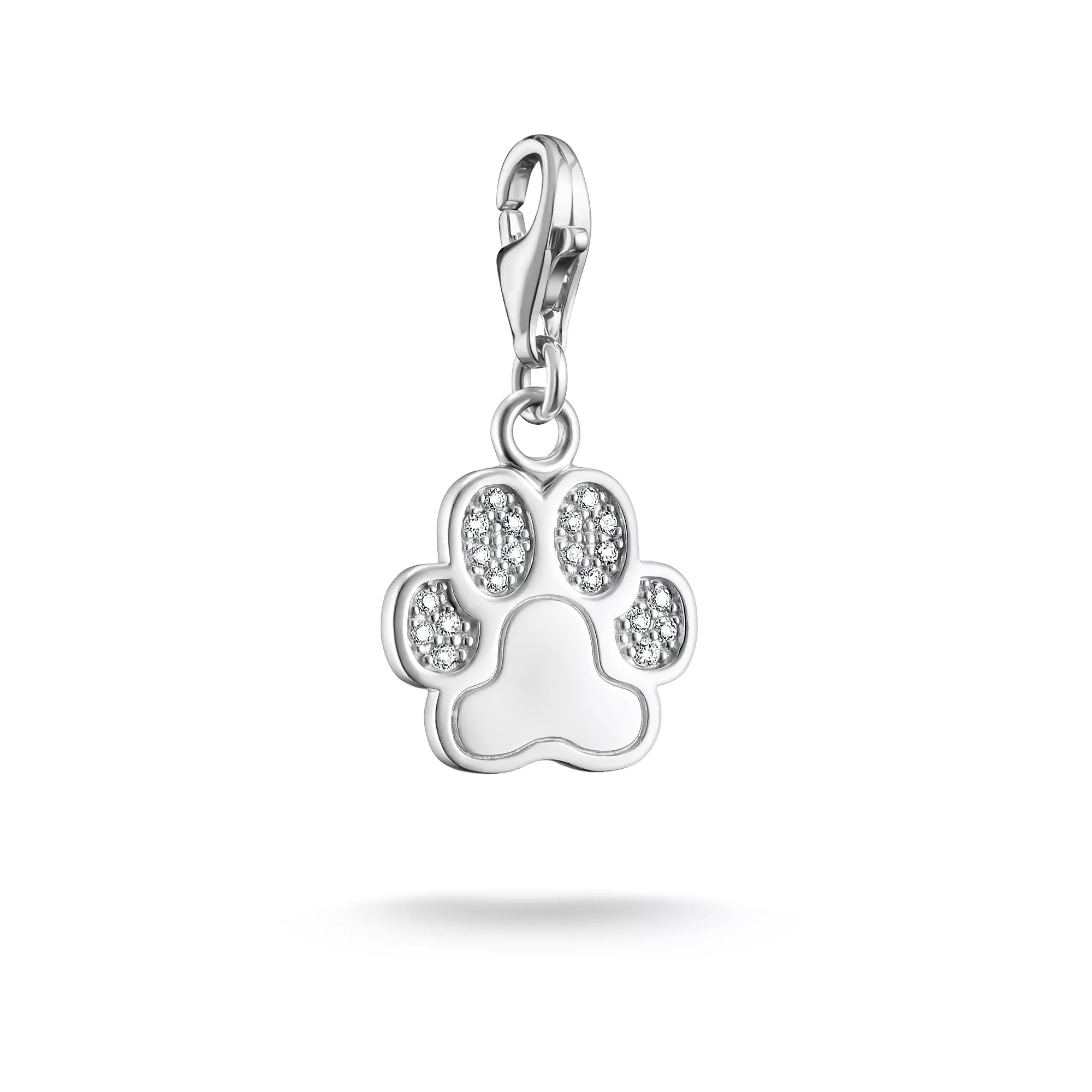 Thomas Sabo Charm - Tatze - Silber - Zirkonia weiß - Hundepfote