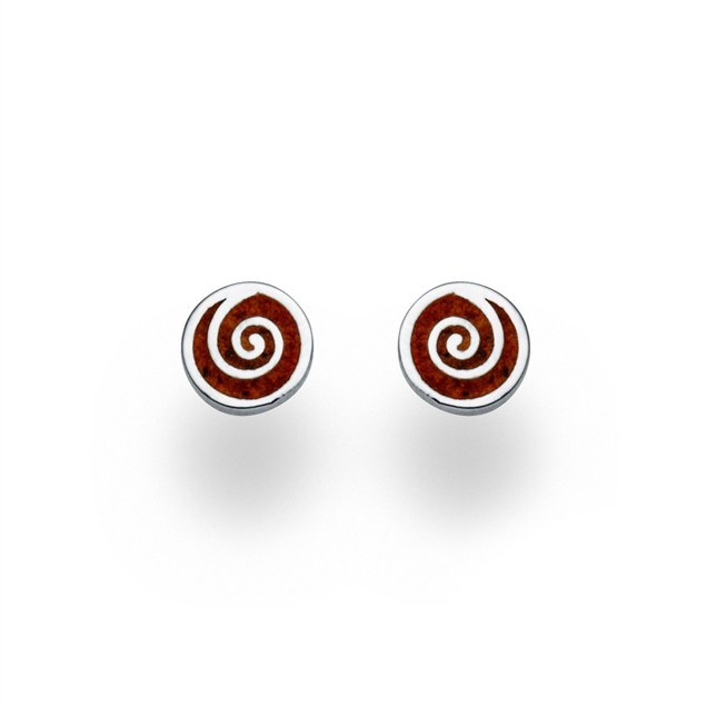 DUR Ohrringe Ohrstecker Spirale 2.0 - Sterling Silber - Bernstein – Ansicht 2