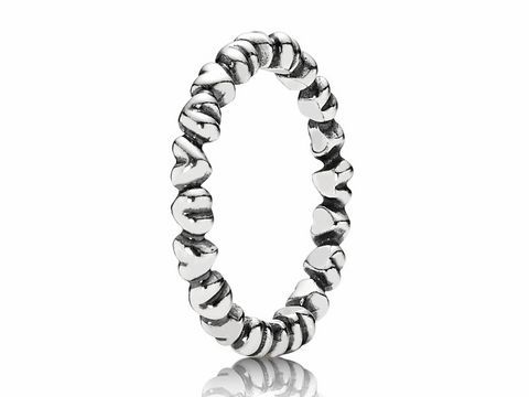 PANDORA 190837 - Herz an Herz - Ring Gr. 60 - Sterling Silber