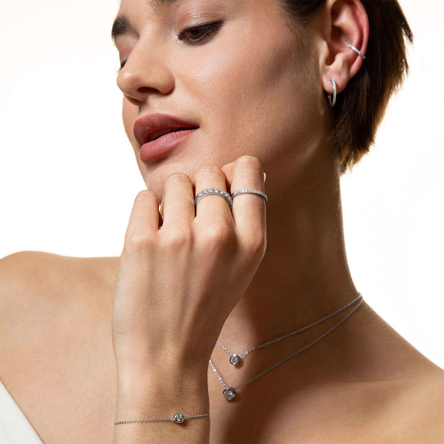 XENOX Sterling Silber Ring - KRAPPE SILBER – Ansicht 3
