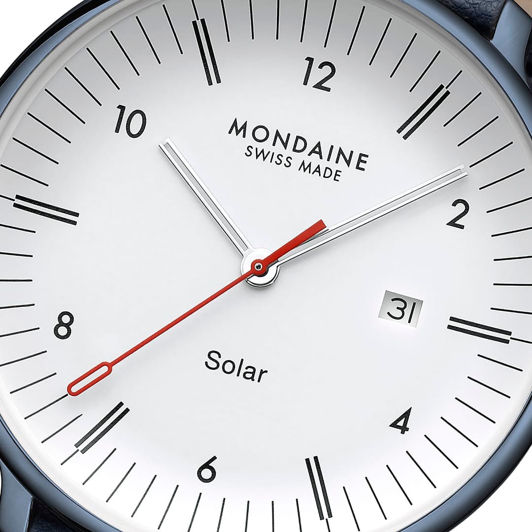 Mondaine Uhr MLE.41910.LQV - Doppio Big - SOLAR - Blau - 41 mm – Ansicht 3