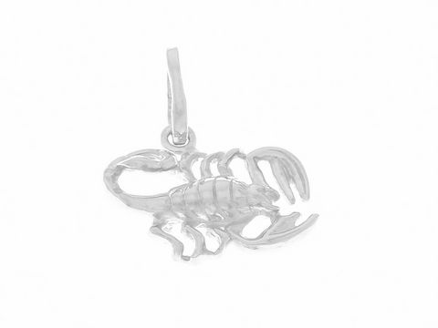 Skorpion Sternzeichen Anhänger aus 925 Sterling Silber poliert, Hersteller Juwelier Harnisch, detailreiche Darstellung eines Skorpions in ausgezeichneter Qualität.