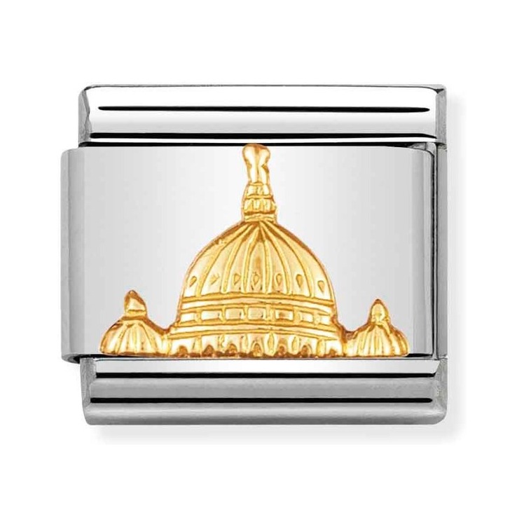 Nomination Composable Classic Charm Kuppel Petersdom - Edelstahl, Gelbgold