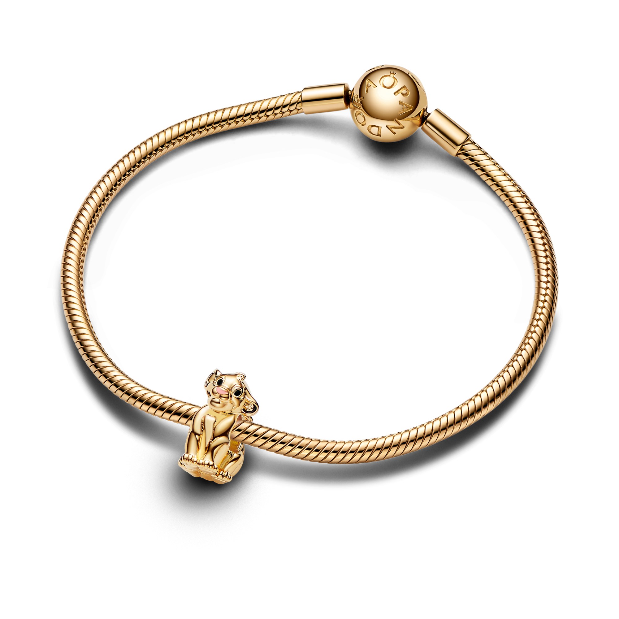 Pandora Disney Der König der Löwen Simba Charm - Gelbgold verg. - Emaille Schwarz – Ansicht 4