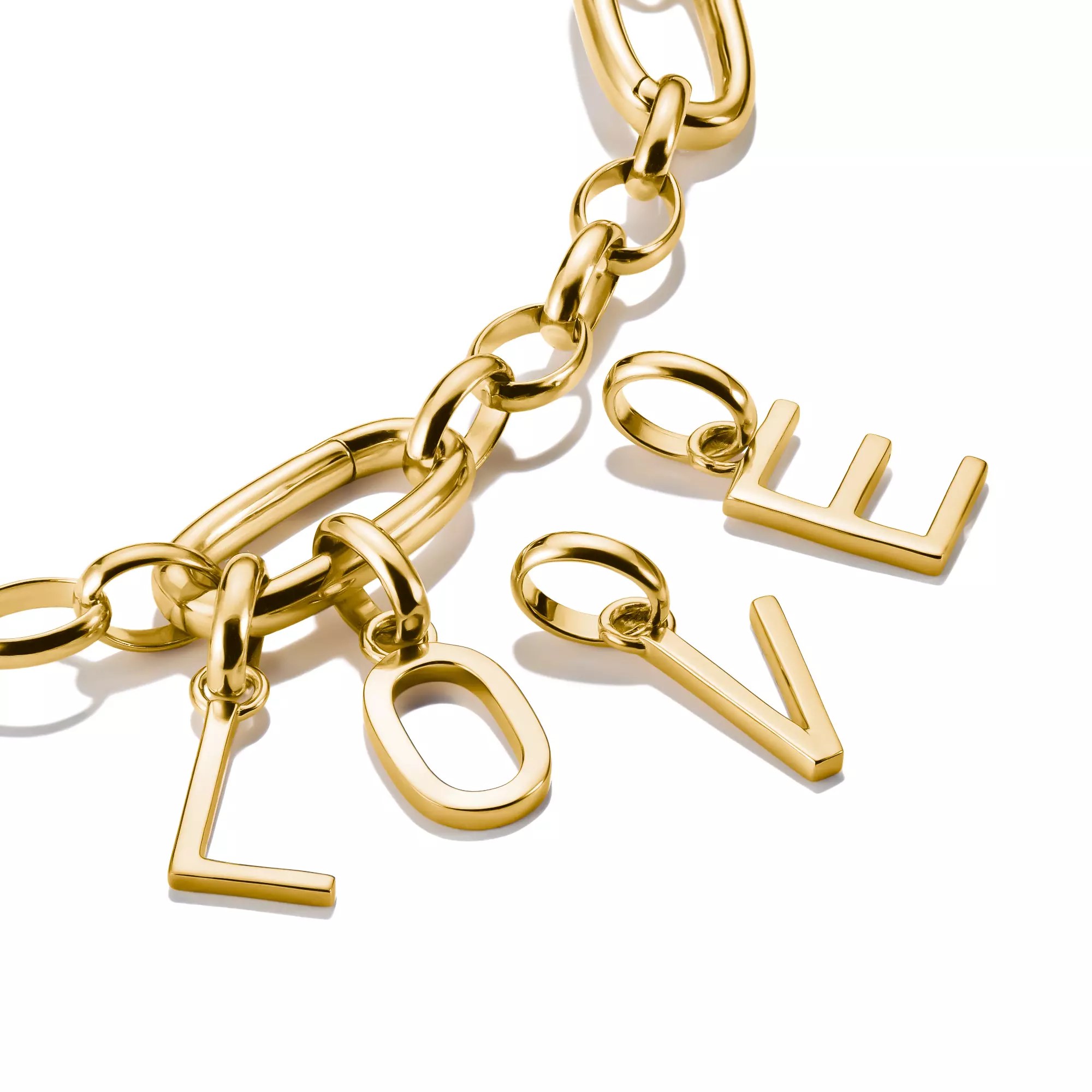 Thomas Sabo Connect - Buchstabe E - Charm mit Öse - Silber & Gelbgold Verg. – Ansicht 3