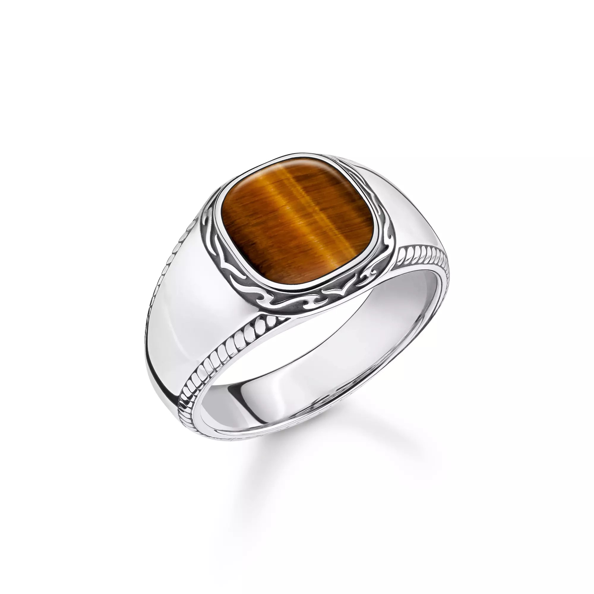 Thomas Sabo Herrenring Sterling Silber geschw. - Tigerauge