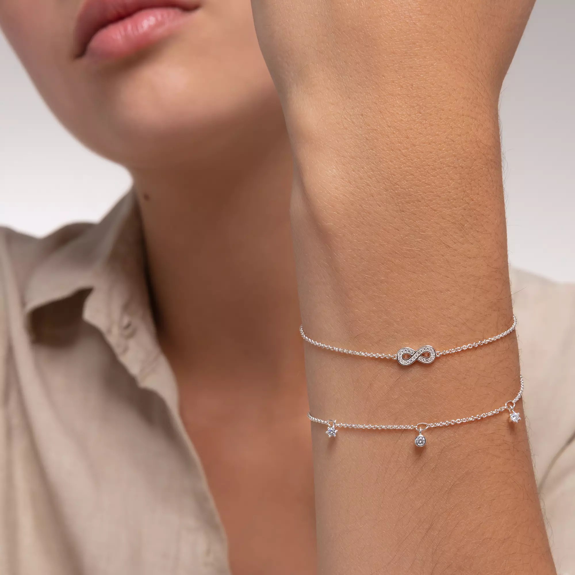 Thomas Sabo Charming Collection - Unendlichkeits-Zeichen - Armband - 16-17,5-19 cm - Silber – Ansicht 2