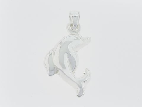 Silber Anhänger Delfin Silber tierisch, Hersteller Juwelier Harnisch Tiere, stilvoll designter Anhänger in Form eines Delfins, geeignet für eine künstlerische und elegante Schmuckkollektion.