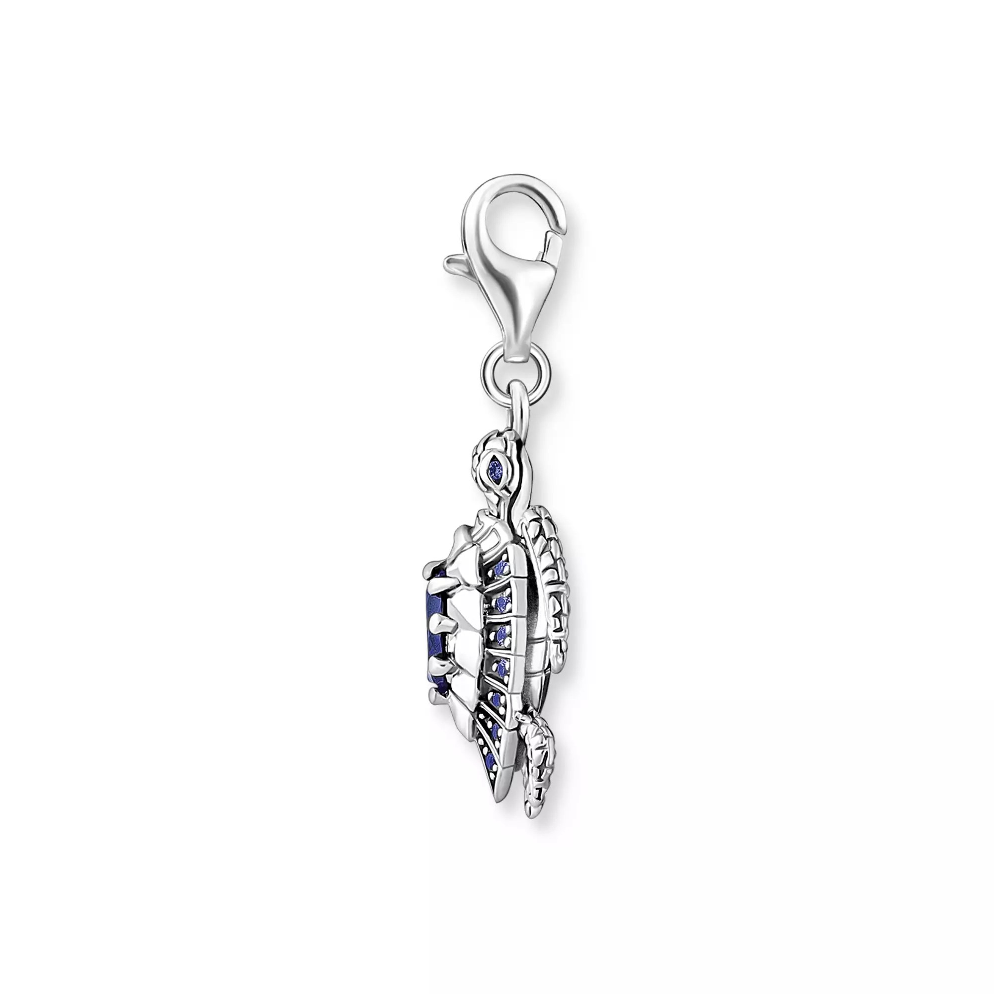 Thomas Sabo charm Schildkröte - Sterling Silber geschw. - Glas-Keramik Stein – Ansicht 2