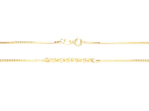 Kette in Gold auf Silber, 40 cm lang, mit eleganten Designer-Elementen. Hersteller Juwelier Harnisch. Ideal für stilvolle Akzente im Schmuckkästchen.