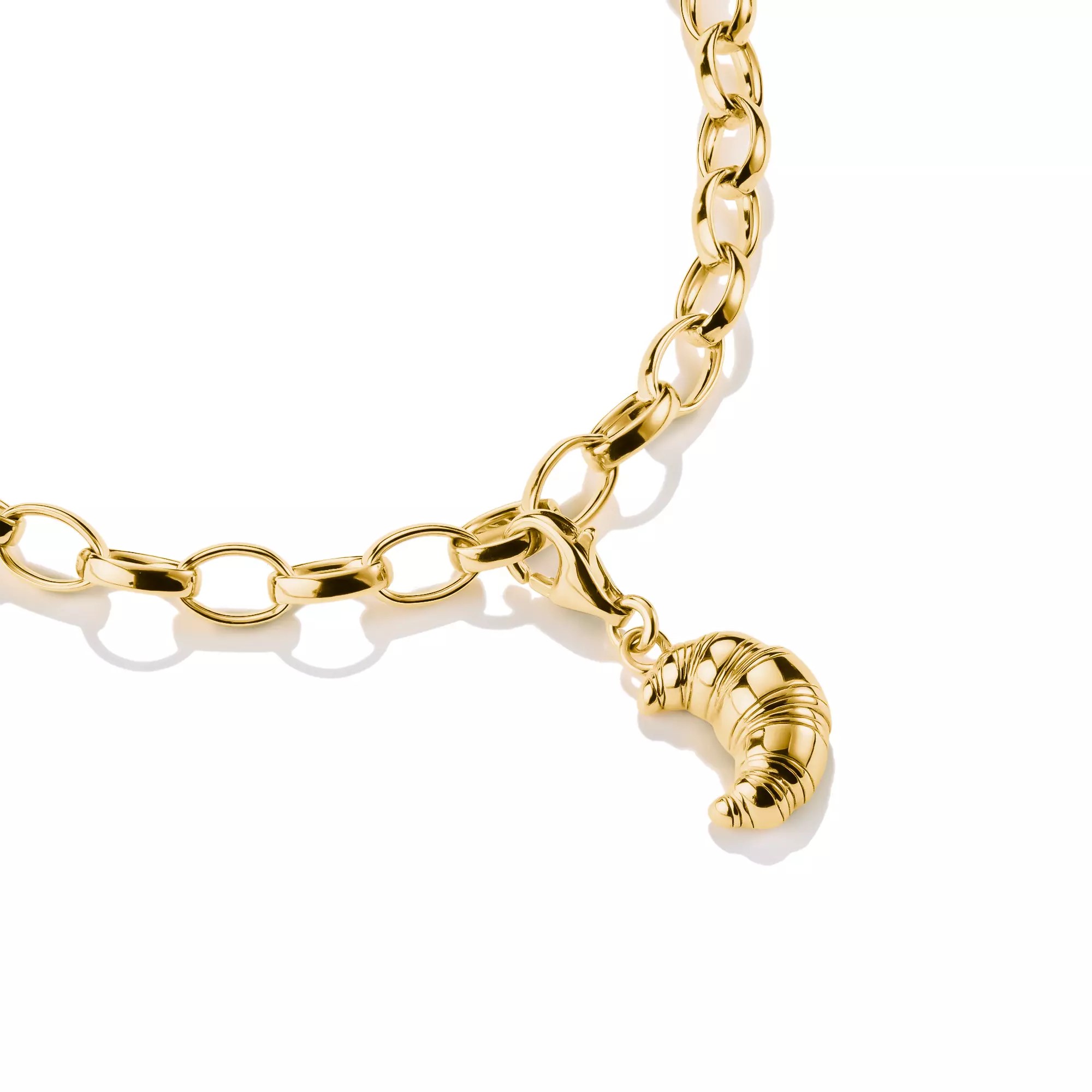 Thomas Sabo Charm-Anhänger - Croissant - Silber Gelbgold verg. – Ansicht 2