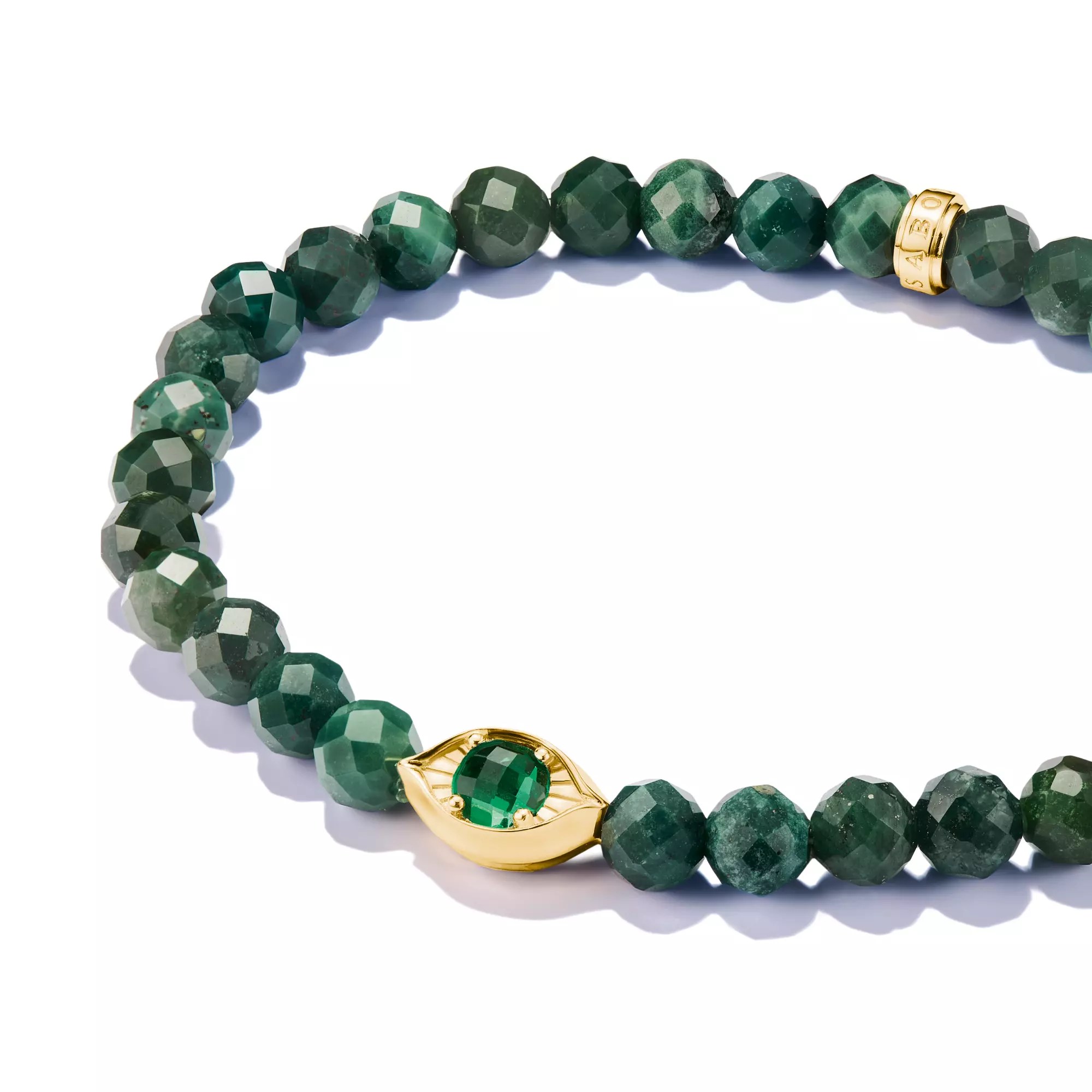 Thomas Sabo ELYNDRA Armband - 17 cm - Sterling Silber recy. mit 18K Vergoldung & Nano-Kristall - grün – Ansicht 3