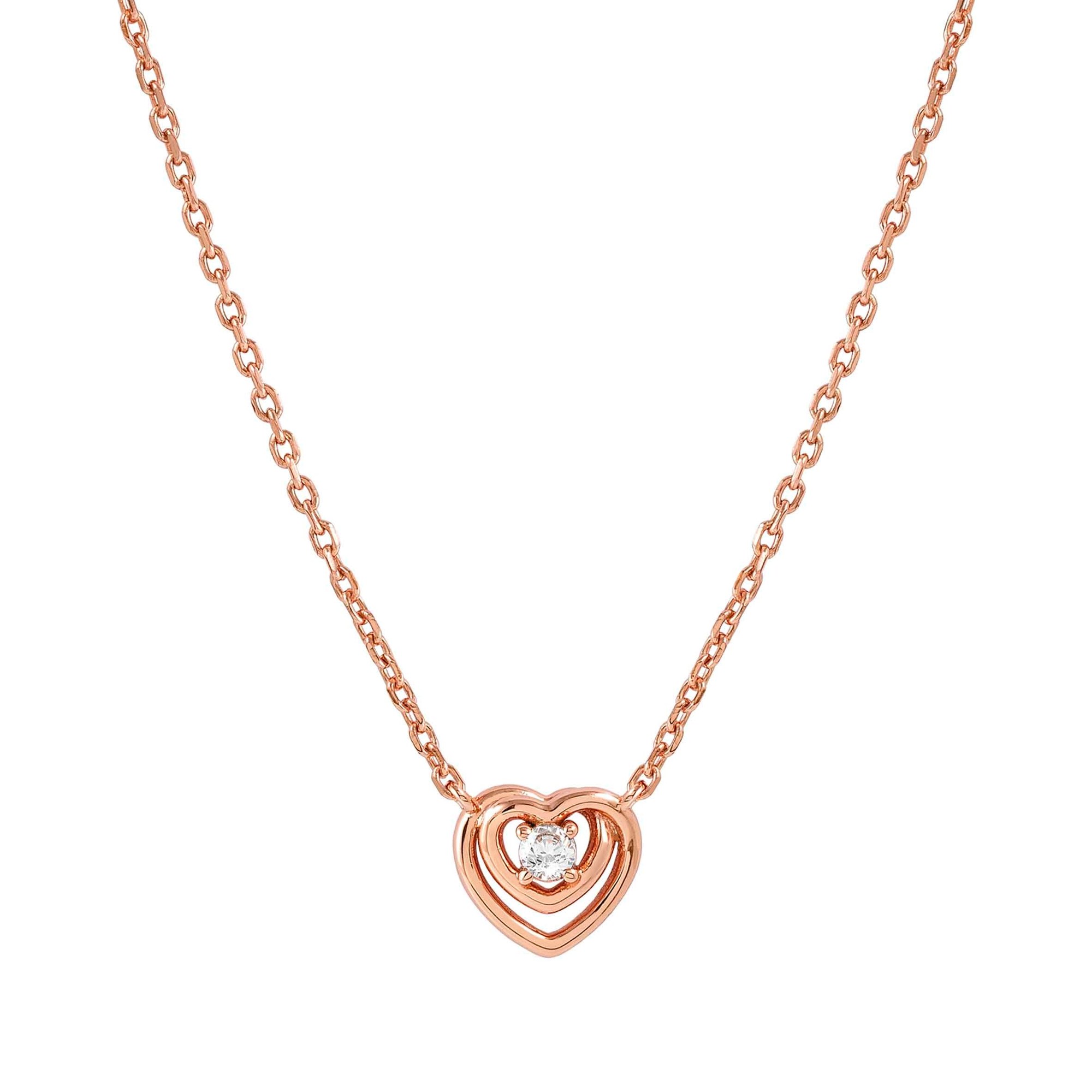 Nomination Sterling Silber - Herz - rosévergoldet Collier - Cosmiclove 38-42 cm – Ansicht 2