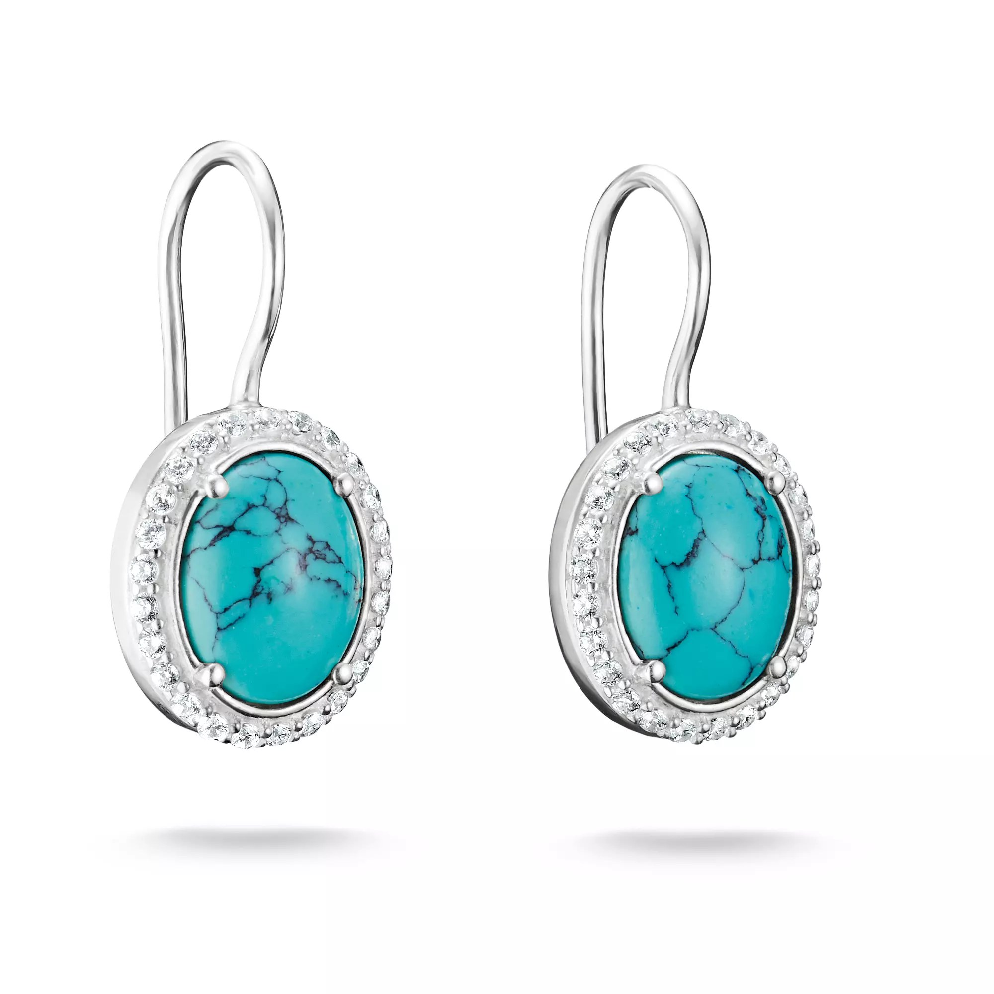 Thomas Sabo ELYNDRA Ohrringe - Sterling Silber & imit. Türkis & Zirkonia - Türkis – Ansicht 2