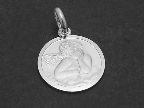 Engel Anhänger aus Sterling Silber, mattiert, zeigt einen ruhenden Engel mit Flügeln, Hersteller Juwelier Harnisch, elegantes und zartes Design, ideal für Schmuckliebhaber.
