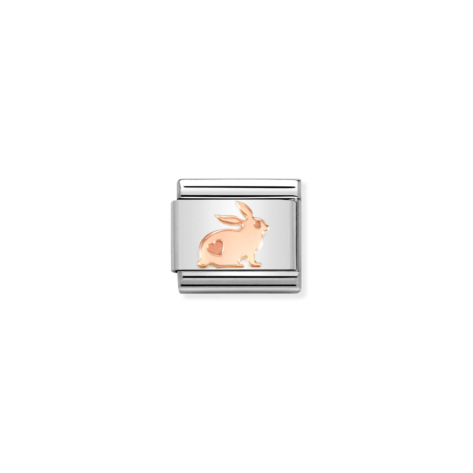 Nomination Composable Classic Charm Hase - Edelstahl, Gold 375 Roségold