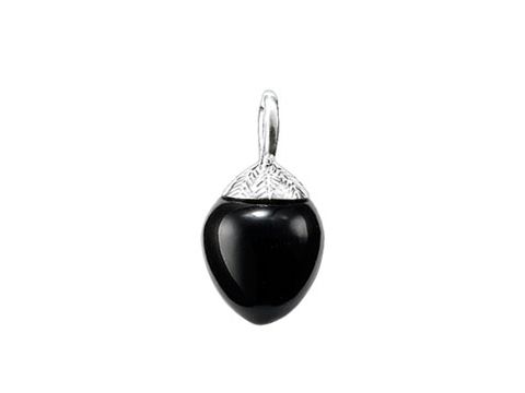 Thomas Sabo Anhänger SD_PE0040-024-11 SWEET DIAMONDS aus schwarzem Stein mit silbernem Detail oben, in eleganter Tropfenform, ideal für stilvolle Schmuckkombinationen.