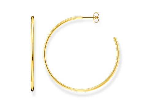 Creolen von Thomas Sabo in gelbgoldfarben, Modell CR646-413-39, schlichtes und elegantes Design, ideal für jeden Anlass, verleihen jedem Outfit einen Hauch von Glamour.
