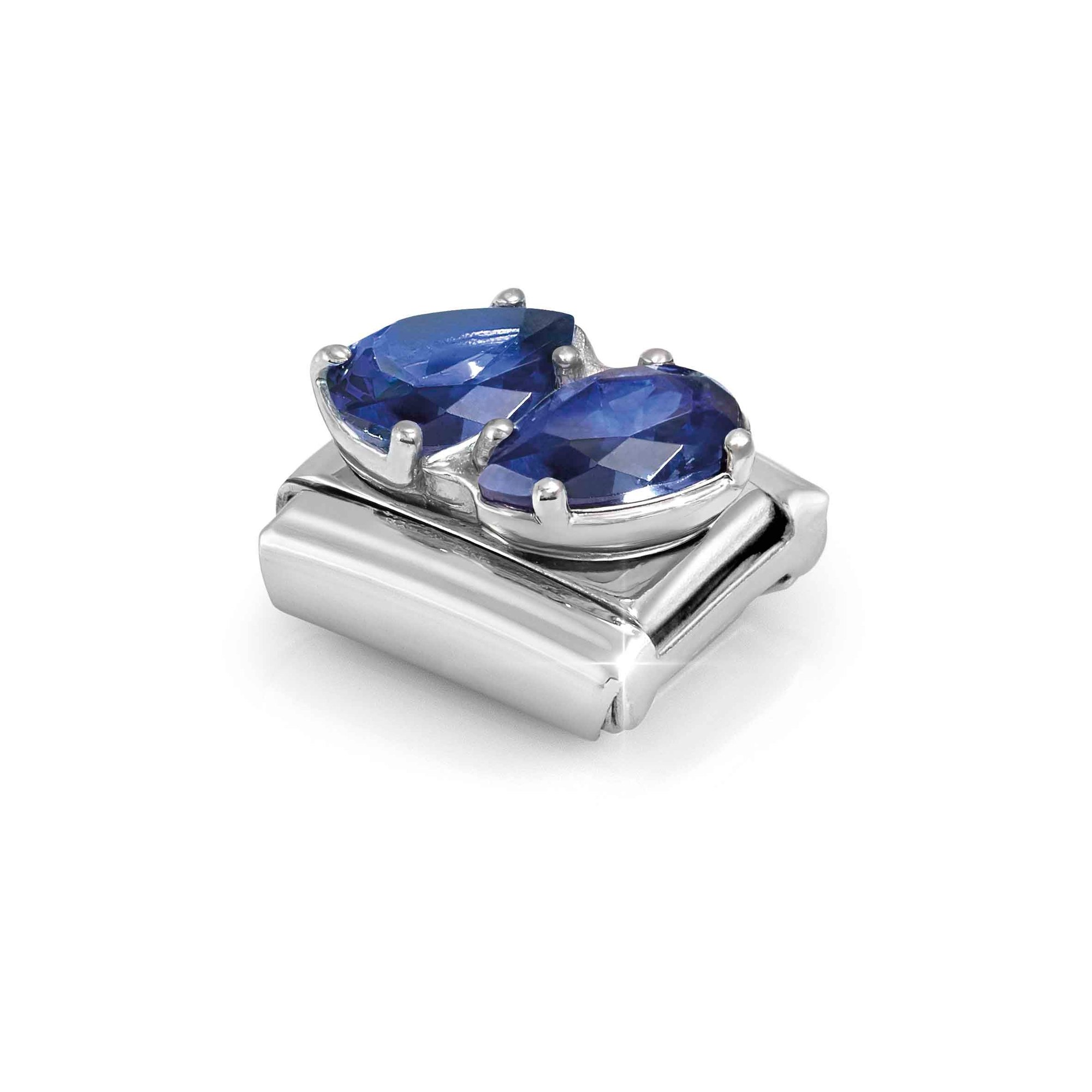 Nomination Classic Sterling Silber charm - 2 Tropfen - Zirkonia - Blau – Ansicht 5