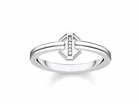 Eleganter Thomas Sabo Ring in Größe 52, Modell D_TR0036-725-14-52 aus der Glam & Soul Kollektion mit funkelnden Zirkonia-Steinen in schlichter, moderner Ausführung.
