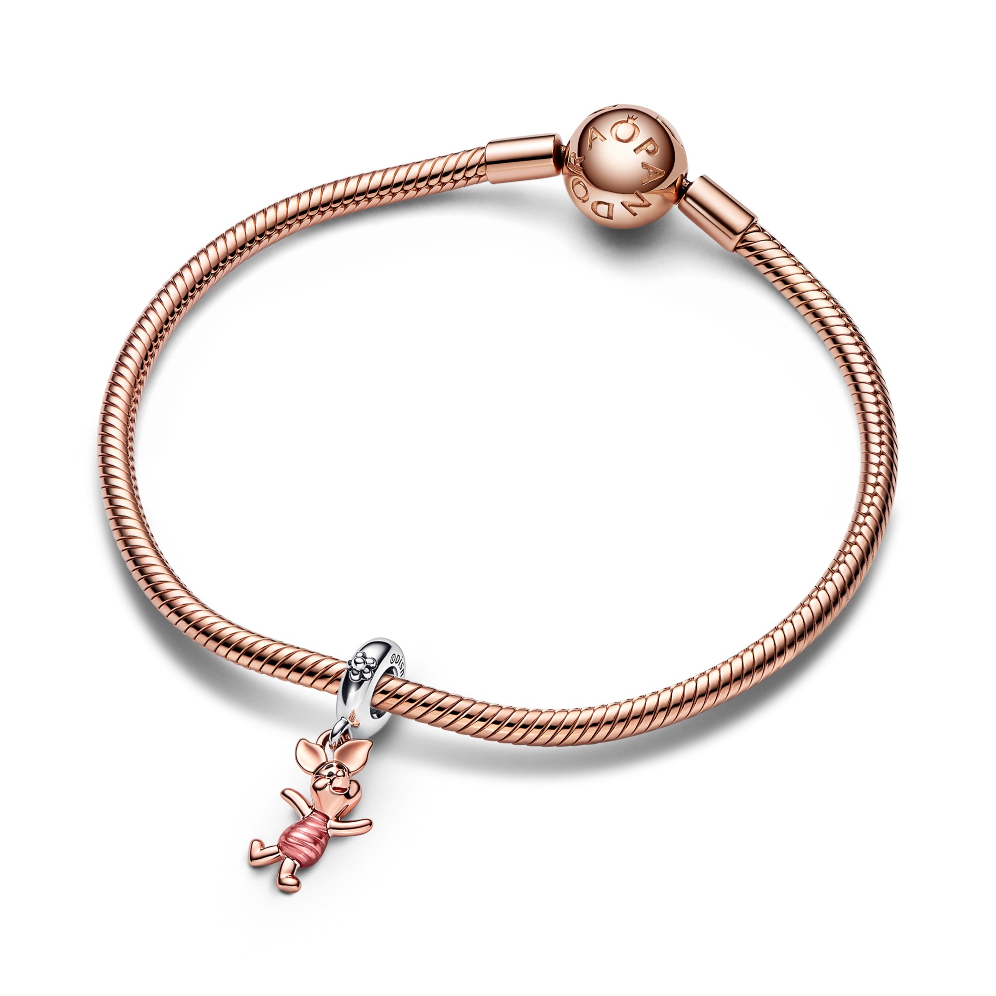 Pandora Disney Winnie Puuh Ferkel Charm-Anhänger - 585 RoségoldVerg. - Mehrfarbig – Ansicht 3