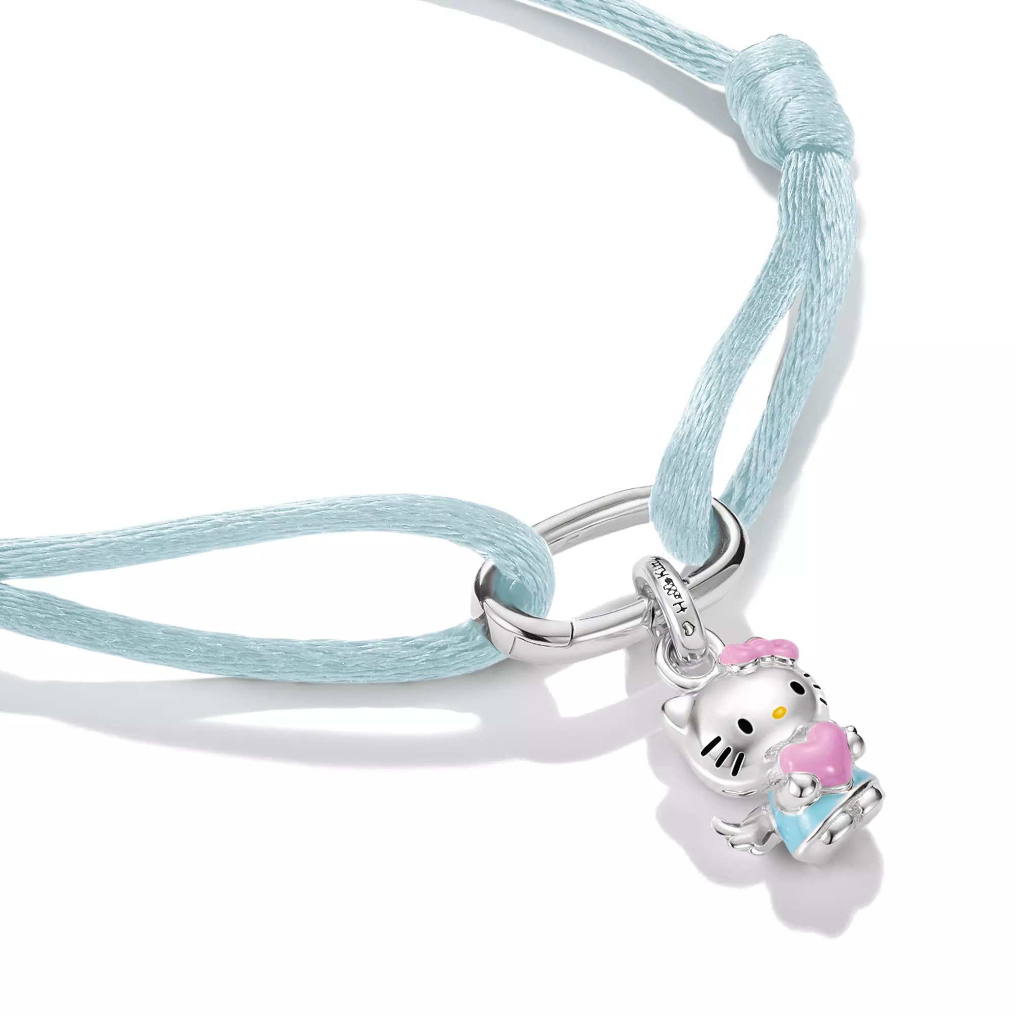 Thomas Sabo Hello Kitty Armband - 24 cm - versilbert & Emaille & Textil - blau – Ansicht 2