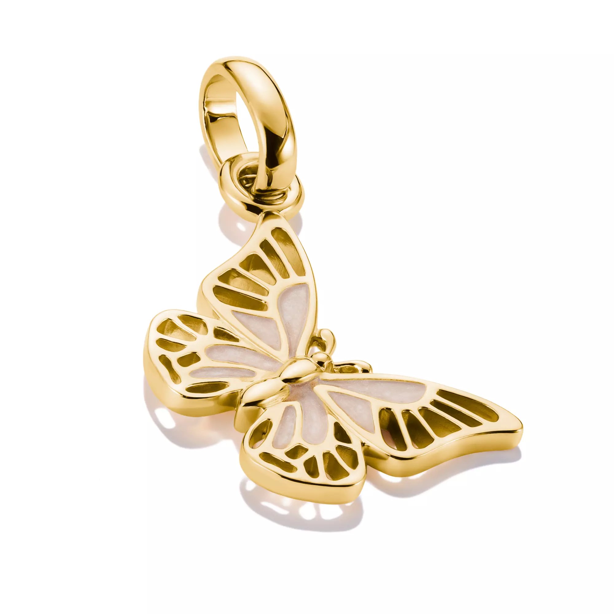 Thomas Sabo Connect - Schmetterling - Charm mit Öse - Silber & Gelbgold Verg. + Kaltemail – Ansicht 2