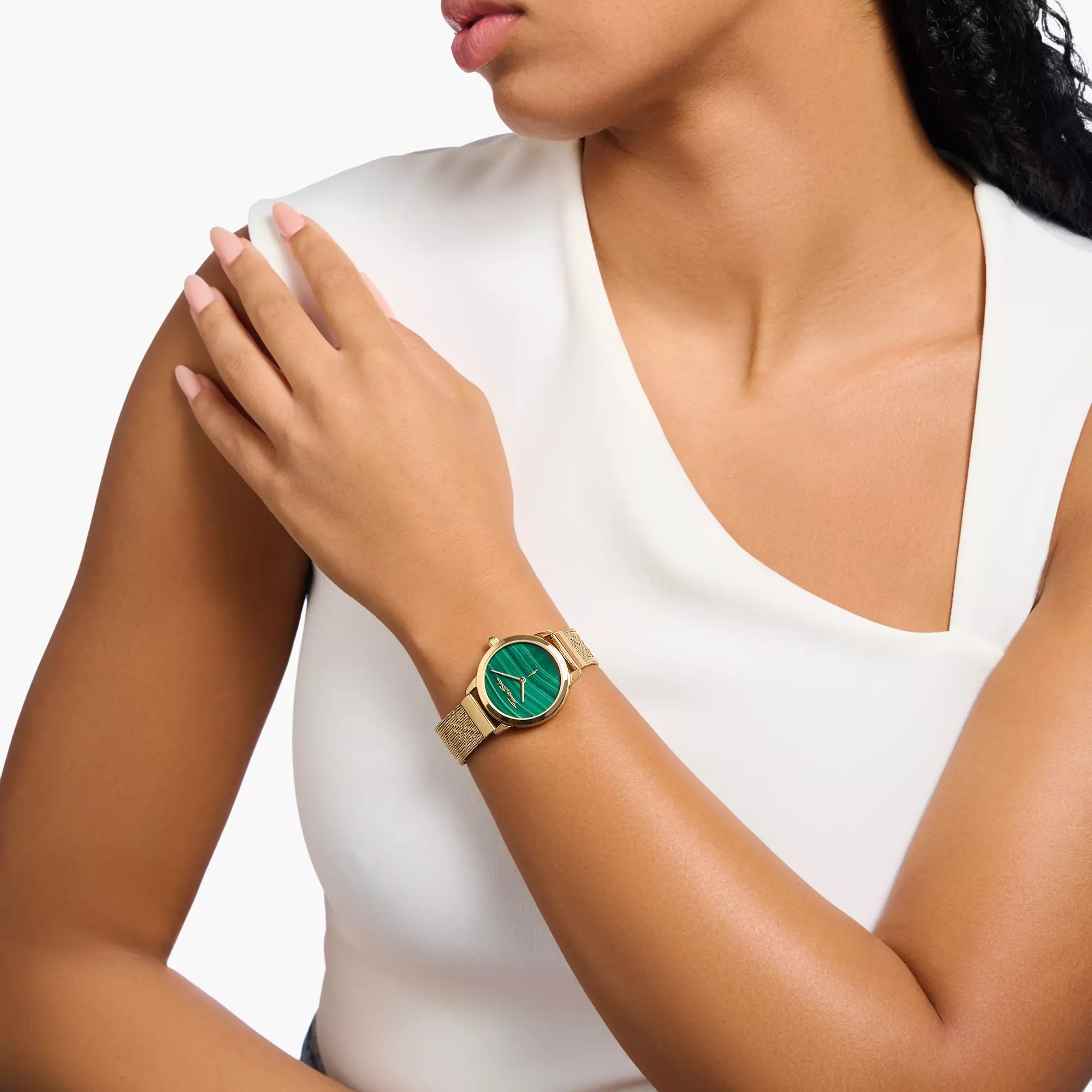 Thomas Sabo Damenuhr Garden Spirit Malachit gelbgoldfarben – Ansicht 4