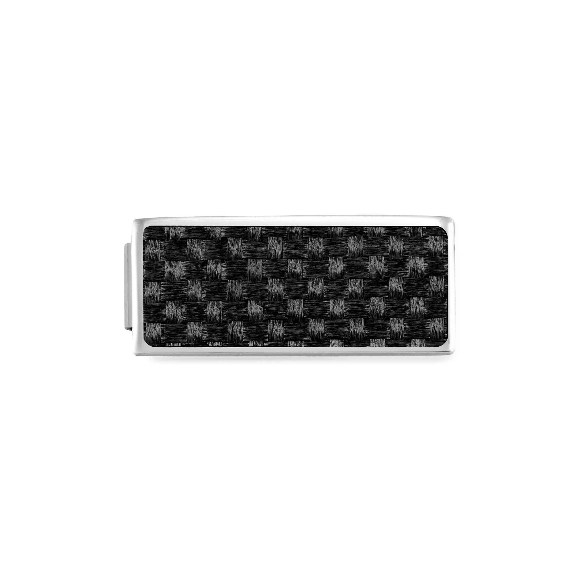 Nomination Composable Glam Charm Doppelplatte Carbon-Optik schwarz - Edelstahl