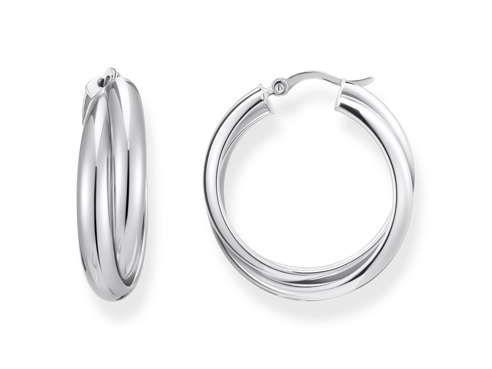 Thomas Sabo CR738-001-21 HOOP EARRINGS Creolen - Silber - Zwei elegante Creolen aus Silber im modernen Design von Thomas Sabo, die geschwungenen Formen verleihen einen zeitlosen Look, ideal für verschiedene Anlässe, Neuheiten im Sortiment.
