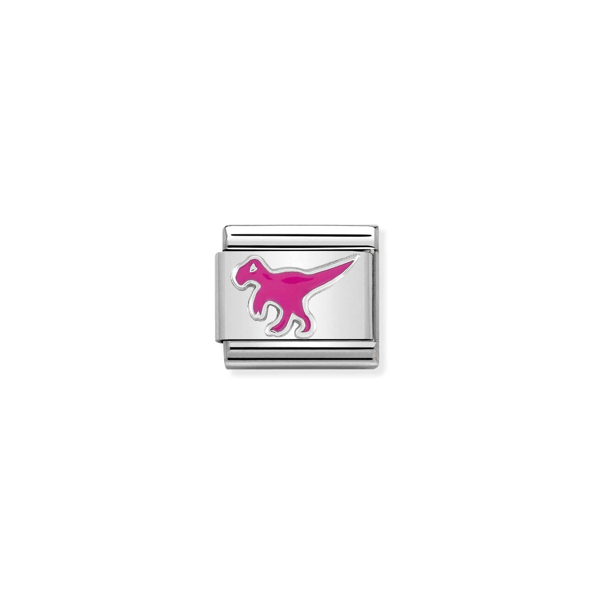 Nomination Composable Classic Charm Dinosaurier - Edelstahl, Silber 925, Emaille