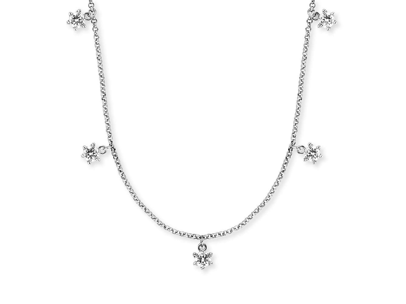 Engelsrufer ERN-SHINY-05-ZI SHINY Kette mit Zirkonia - Silber rhod. 40 cm Die Engelsrufer ERN-SHINY-05-ZI SHINY Kette mit Zirkonia ist aus rhodiniertem Silber gefertigt, hat eine Länge von 40 cm und zeigt funkelnde Zirkonia-Elemente.
