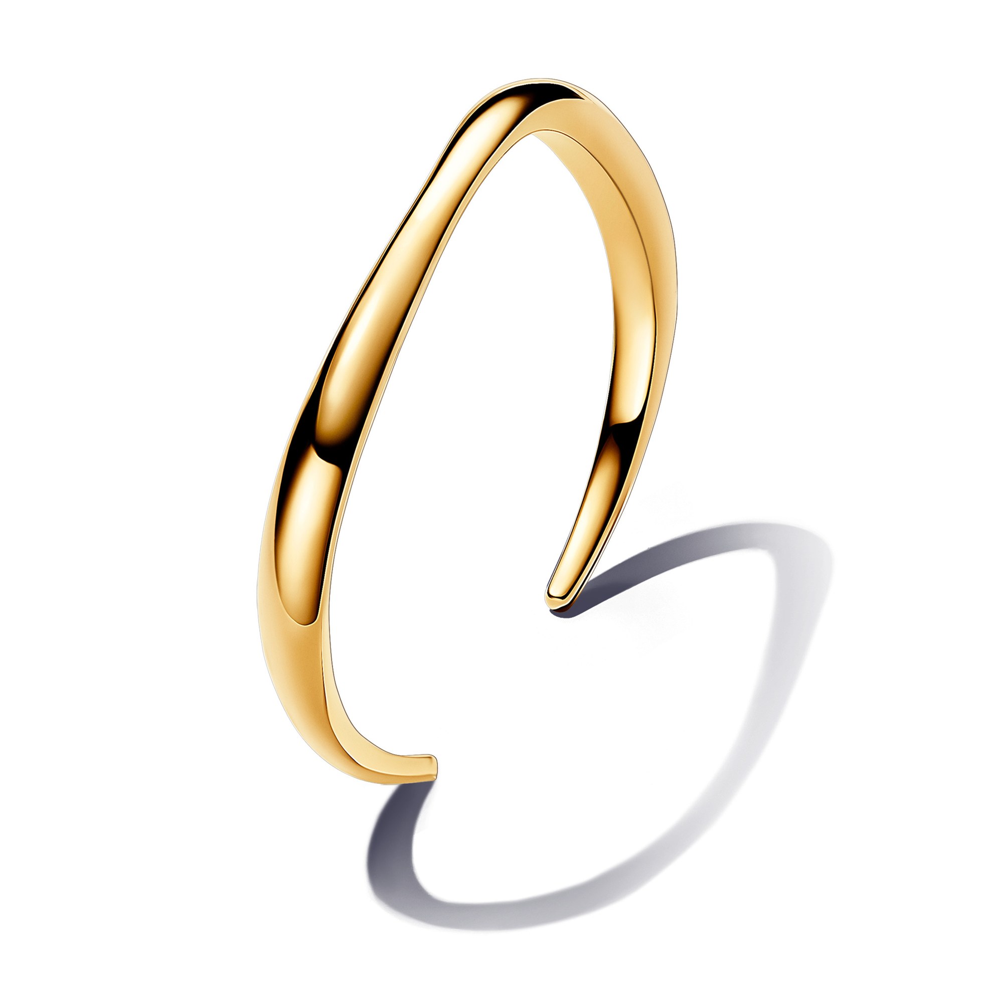 Pandora ESSENCE organisch geformter Offener Armreifen - Gelbgold verg. - 16,00 cm