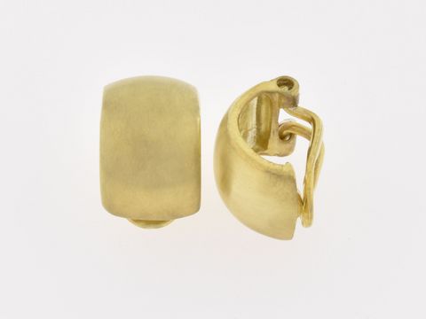 Silber Ohrclip - vergoldet - klassisch - 1,3 cm, Hersteller: Juwelier Harnisch, Ohrclips in elegantem Design, ideal für besondere Anlässe oder den täglichen Gebrauch.