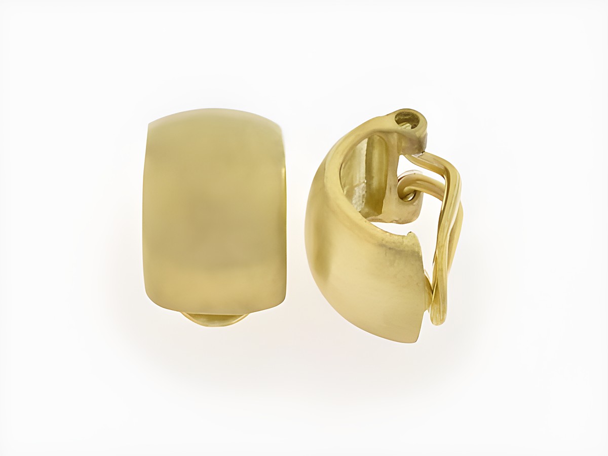 Silber Ohrclip - vergoldet - klassisch - 1,3 cm, Hersteller: Juwelier Harnisch, Ohrclips in elegantem Design, ideal für besondere Anlässe oder den täglichen Gebrauch.