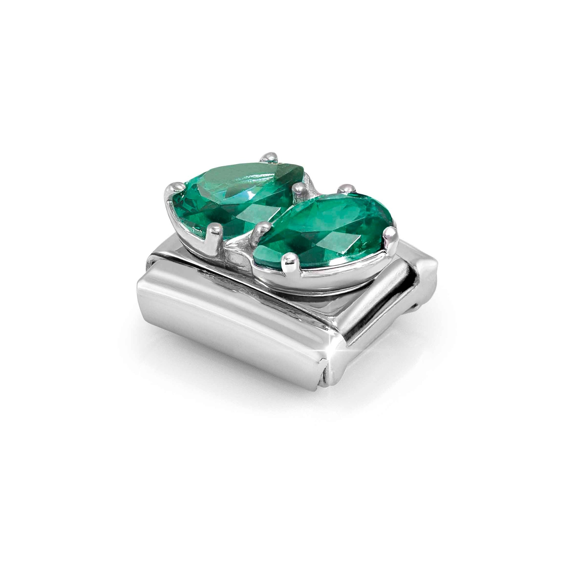 Nomination Classic Sterling Silber charm - 2 Tropfen - Grün - Grün – Ansicht 5